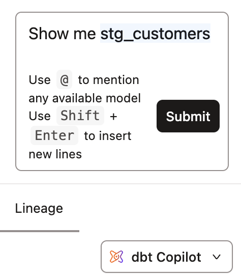 Mention model after selecting from menu.